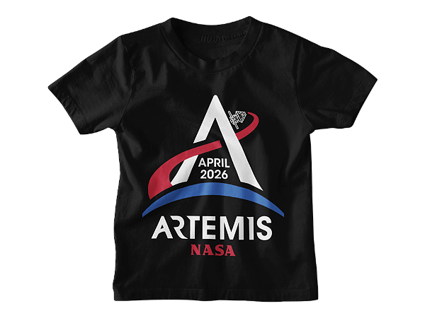 Camiseta NASA Explorer Missão Artemis Preta