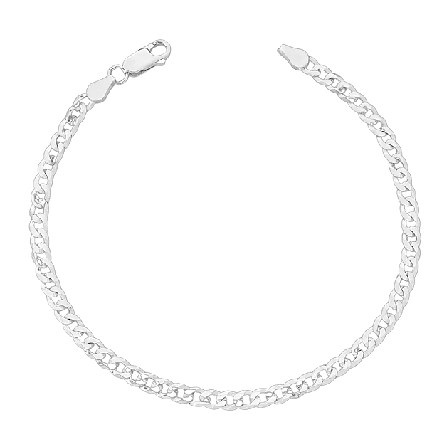 Pulseira Masculina de Prata 925 Grumet  – 4mm Estilo Discreto e Minimalista| Alianças Só Love