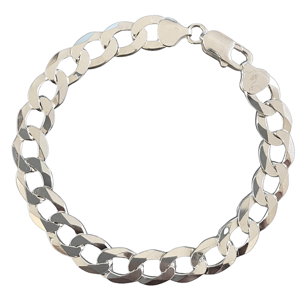 Pulseira Masculina de Prata 925 Grumet  – 10mm Estilo Discreto e Minimalista| Alianças Só Love