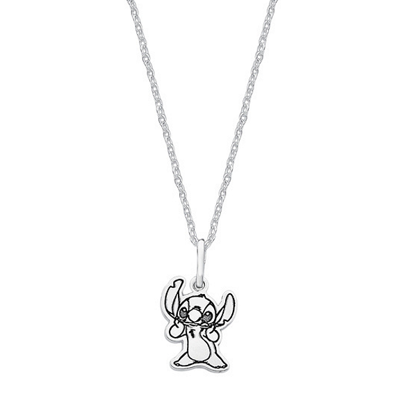 Colar feminino de Prata 925 lilo stitch lll | Alianças Só Love