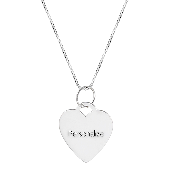 Colar de Prata 925 Personalizado Coração – Grave o Amor em Cada Detalhe | Alianças Só Love