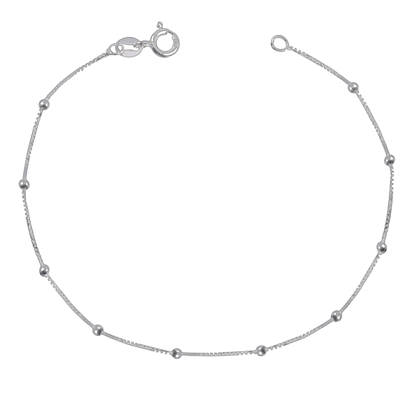 Pulseira de Prata 925 Bolinhas  – Minimalismo e Charme Delicado | Alianças Só Love