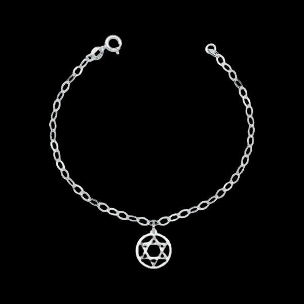 Pulseira Estrela de Davi em Prata 925 – Símbolo de Fé e Proteção | Alianças Só Love