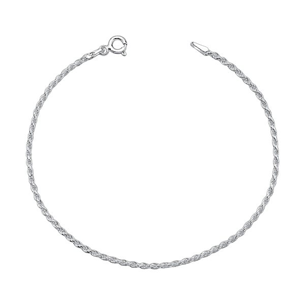 Pulseira Feminina de Prata 925 Cordão Baiano 2mm – Elegância Clássica e Versatilidade | Alianças Só Love