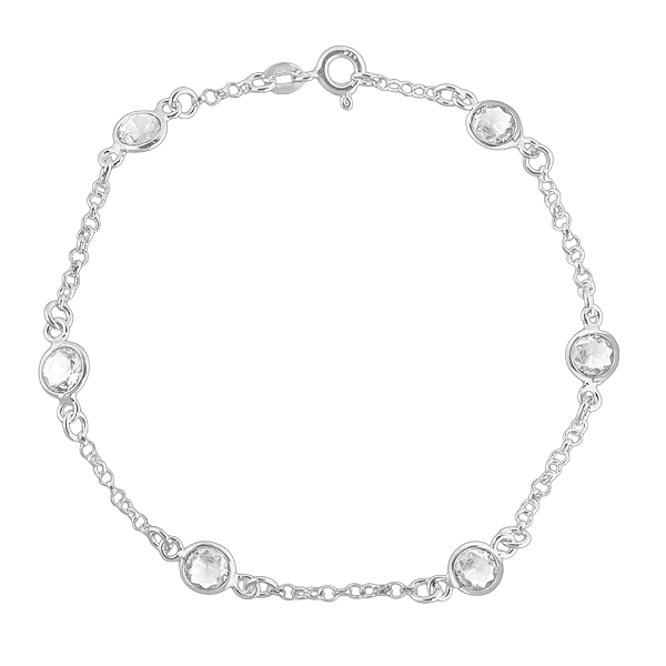 Pulseira Pedras Zircônia de Prata 925 – Delicadeza e Charme Feminino | Alianças Só LoveA Pulseira Pedra Rosa Zircônia de Prata 925 da Alianças Só Love