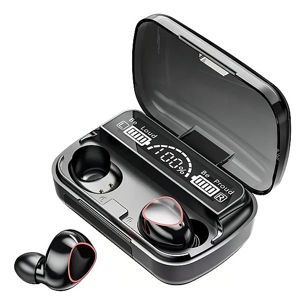 Fones De Ouvido M10 Bluetooth 5.3 Cancelamento Ativo De Ruído Tela Com Display 479mAh Bateria Sensor de Toque M10