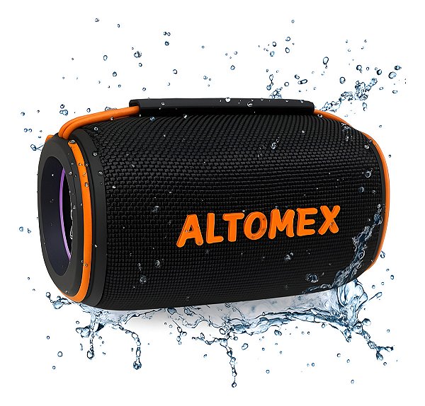 Caixa De Som Bluetooh Luz Rgb Resistente A Água Ipx6 De 20w Preto