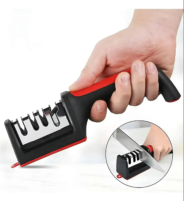 Afiador Amolador Profissional 4 Opções de Afiar Faca/Tesoura