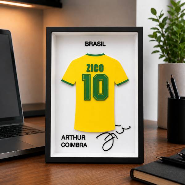 Zico 10 (Quadro Camisa 3D)