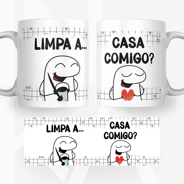 Caneca Flork - (limpa a) casa comigo?