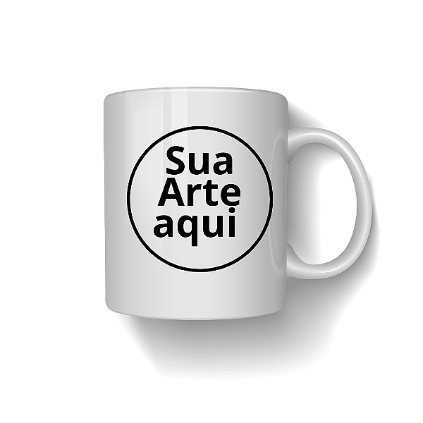 CANECA DE CERÂMICA SIMPLES BRANCA 325ML – PERSONALIZADO