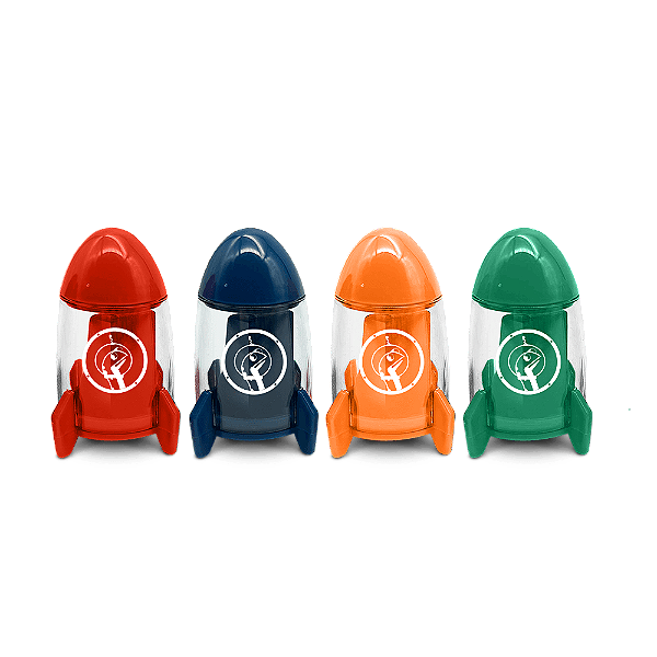 APONTADOR FOGUETE COM DEPOSITO DINO SPACE - LEO&LEO