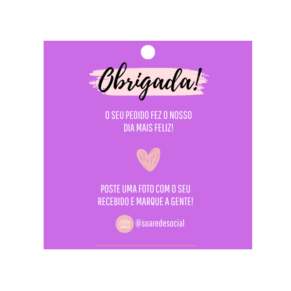 TAG SEM ADESIVO – 8X8CM – PERSONALIZADO