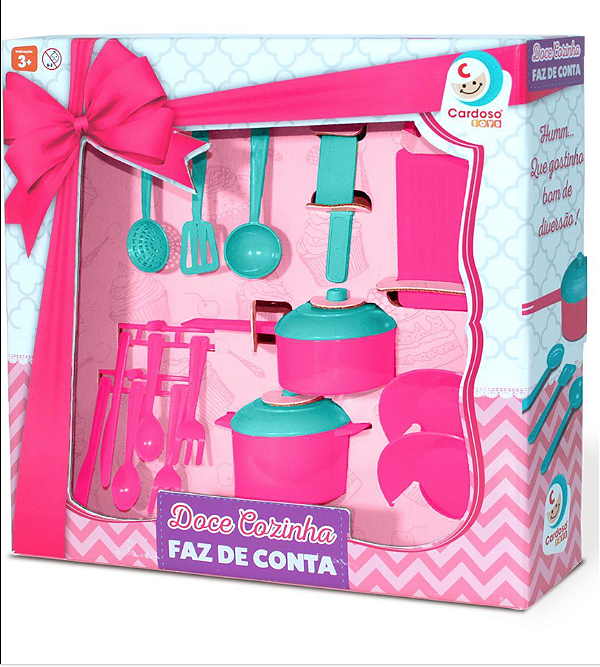 BRINCANDO DE CASINHA DOCE COZINHA FAZ DE CONTA - CARDOSO TOYS