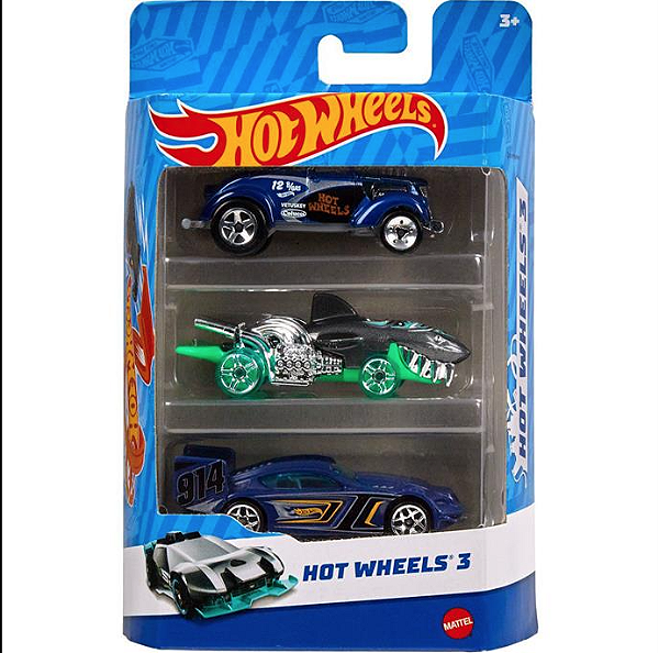 HOT WHEELS DIE-CAST PACK C/ 03 CARRINHO(S) - MATTEL