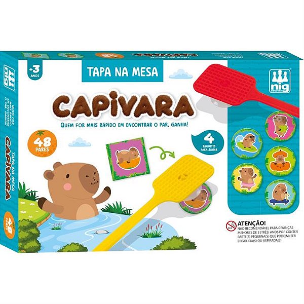 JOGO CAPIVARA TAPA NA MESA C/ 48 PARES - NIG BRINQUEDOS