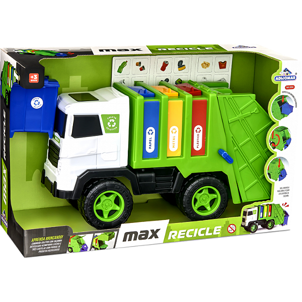 CAMINHAO MAX RECICLE BASICO C/ ACESSORIOS 50CM - ADIJOMAR