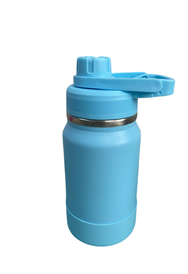 GARRAFA FLIP ESTILO "STANLEY" COM BORRACHA 350ML