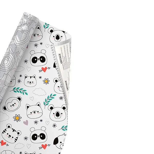 AUTO ADESIVO PARA COLORIR ANIMAIS 80MIC - LEOARTE