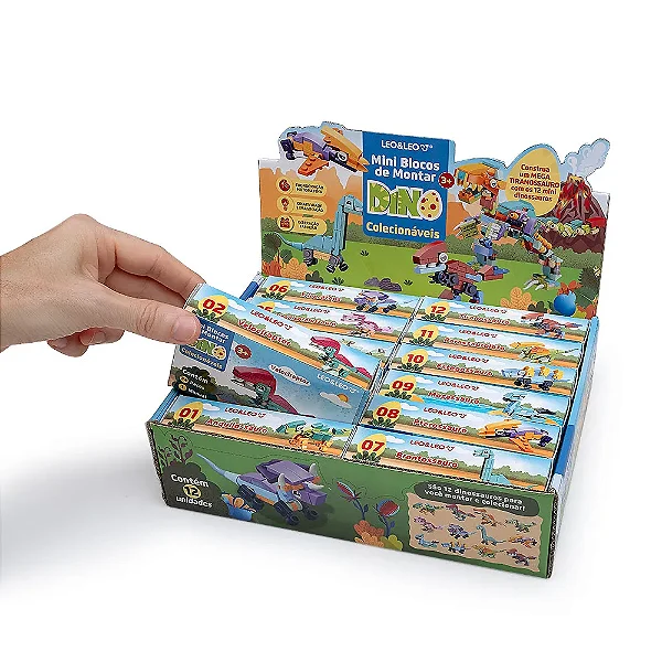 BLOCO DE MONTAR MINI DINO - LEO&LEO