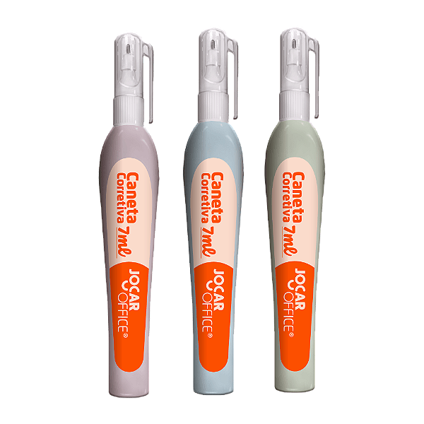 CANETA CORRETIVA 7ML CORPO COLORIDO - JOCAR OFFICE