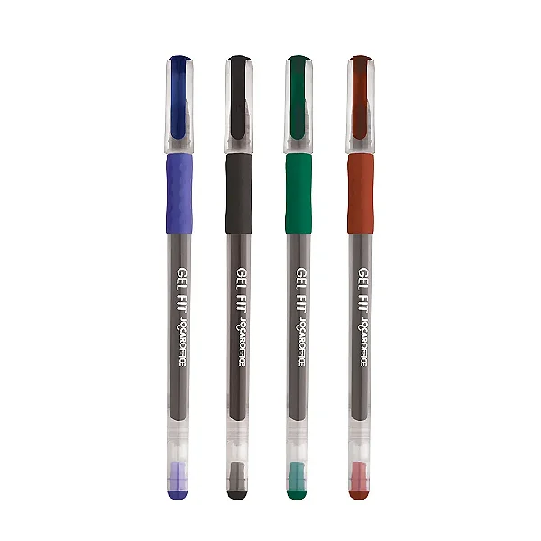 CANETA GEL FIT AZUL PRETA VERMELHA VERDE 0.6MM - JOCAR OFFICE