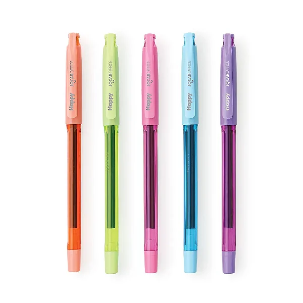 CANETA GEL HAPPY COLORIDA 0.7MM - JOCAR OFFICE