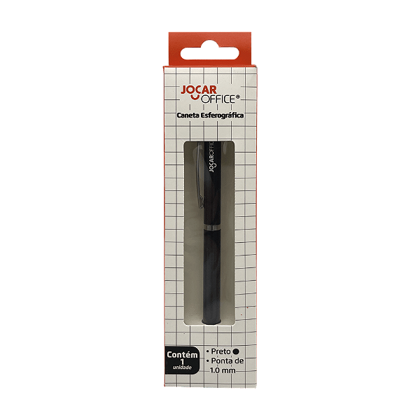 CANETA PRETA CAIXA C/ 1 UND - JOCAR OFFICE