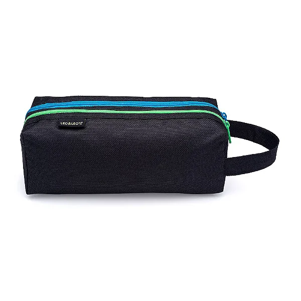 ESTOJO DUPLO RETANGULAR COM ALCA CARBON - LEO&LEO