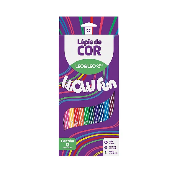 LAPIS DE COR WOW REDONDO COM 12 CORES - LEO&LEO