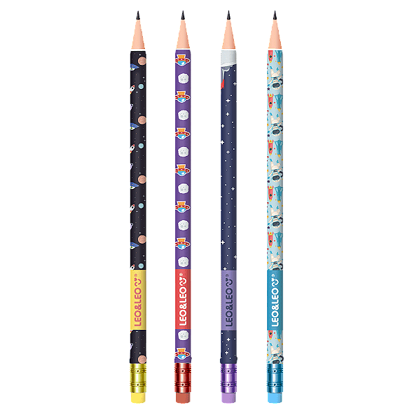 LAPIS DE ESCREVER ASTRONAUTA C/ BORRACHA - LEO&LEO