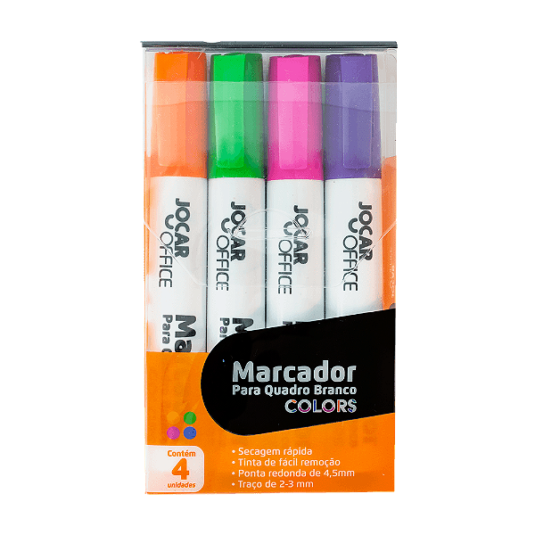 MARCADOR PARA QUADRO BRANCO COLORS - JOCAR OFFICE