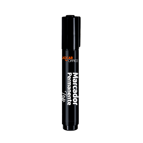 MARCADOR PERMANENTE TOP PONTA CHANFRADA PRETO - JOCAR OFFICE