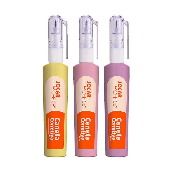 MINI CANETA CORRETIVA 4ML CORPO COLORIDO - JOCAR OFFICE