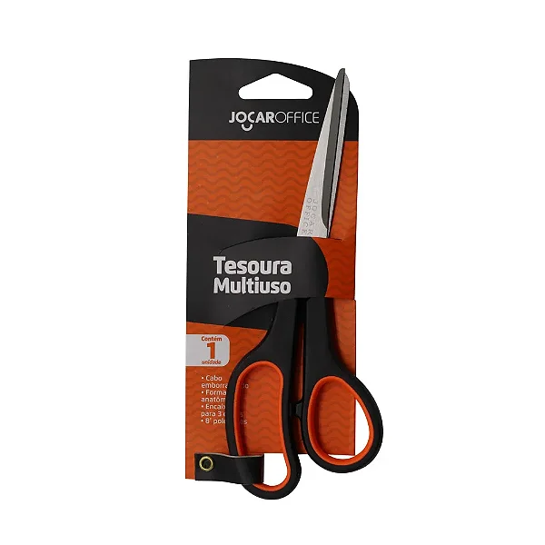 TESOURA MULTIUSO INOX 8 POLEGADAS 21CM - JOCAR OFFICE