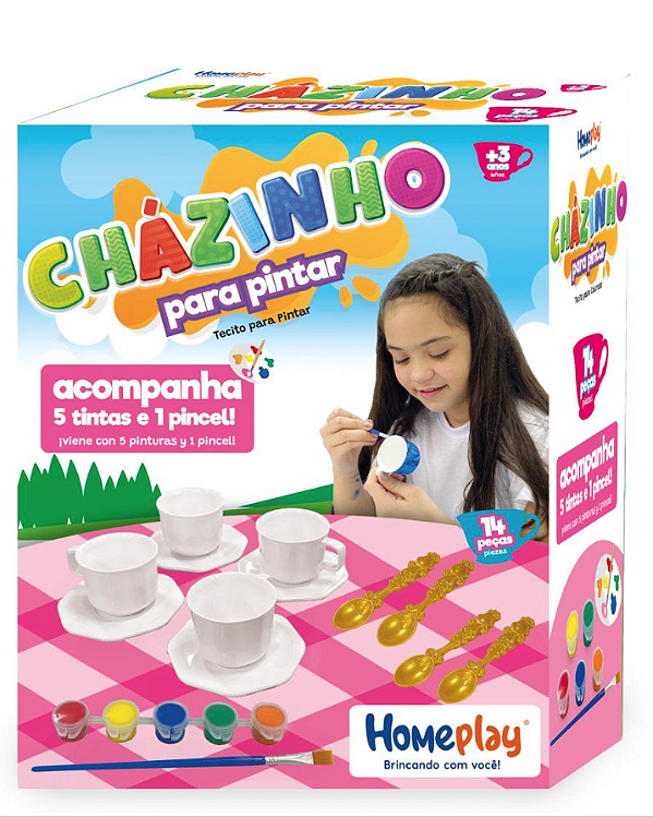 BRINQUEDO PARA COLORIR CHAZINHO PARA COLORIR C/ GUACHE - HOMEPLAY