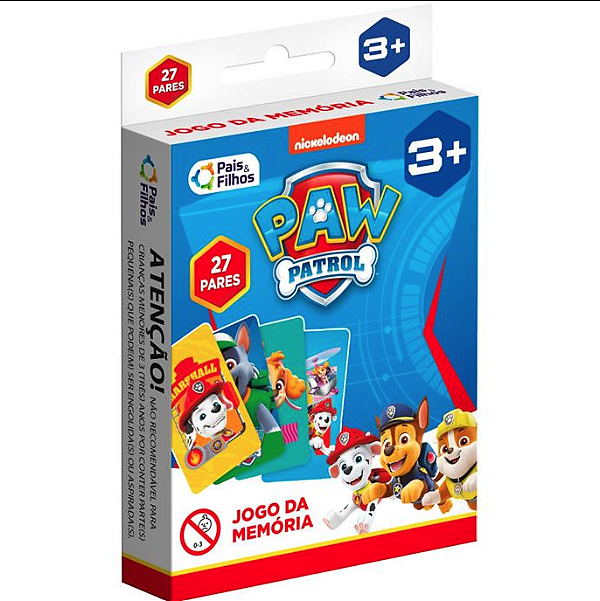 JOGO DA MEMORIA PATRULHA CANINA 27 PARES - PAIS E FILHOS