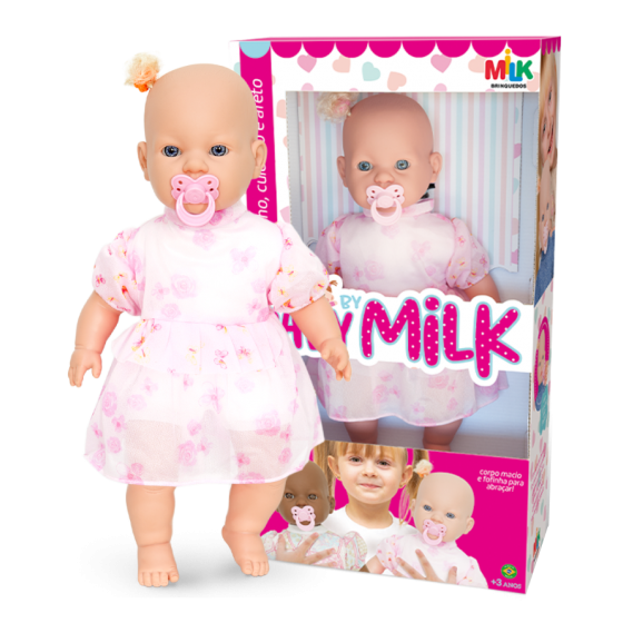 BONECA BABY BY MILK 54CM - MILK BRINQUEDOS