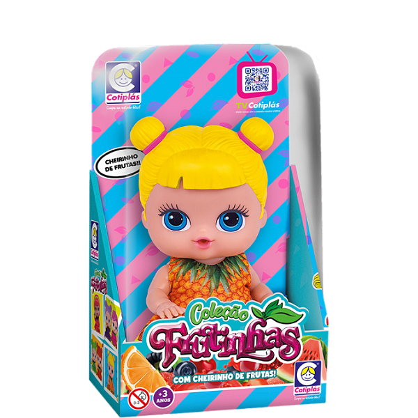 BONECA COL. FRUTINHAS ABACAXI 23,5CM - COTIPLAS