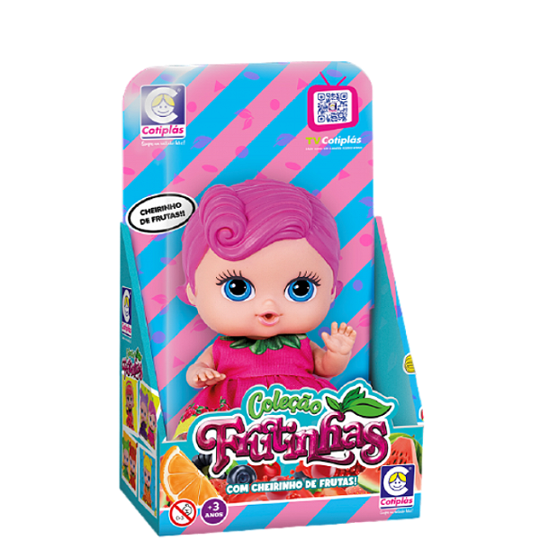 BONECA COL. FRUTINHAS GROSELHA 23,5CM - COTIPLAS