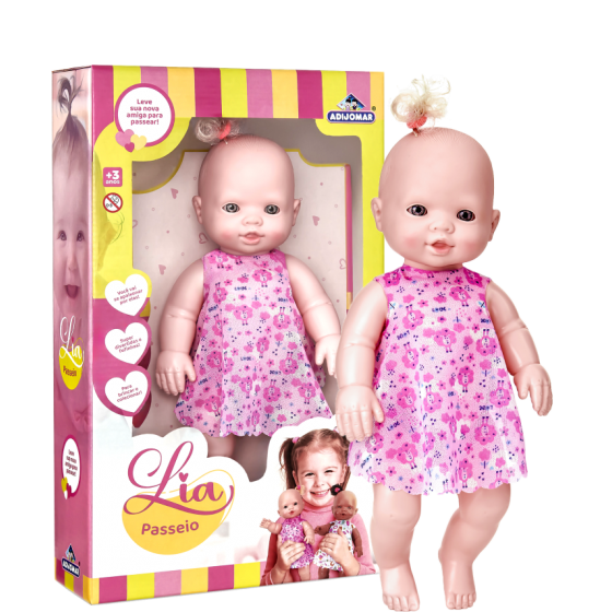 BONECA LIA PASSEIO - ADIJOMAR