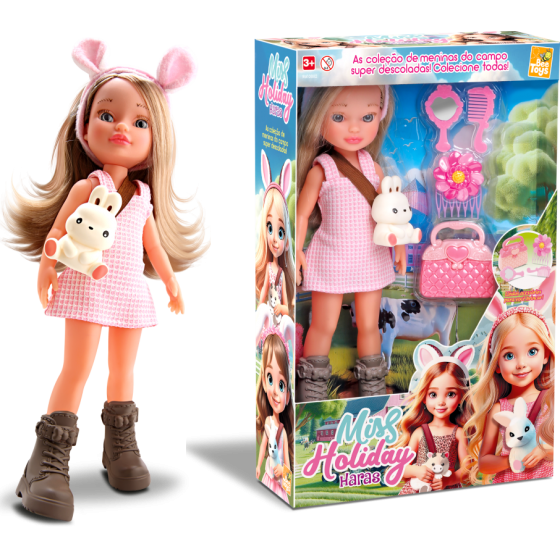 BONECA MISS HOLIDAY HARAS 40CM - BEE TOYS