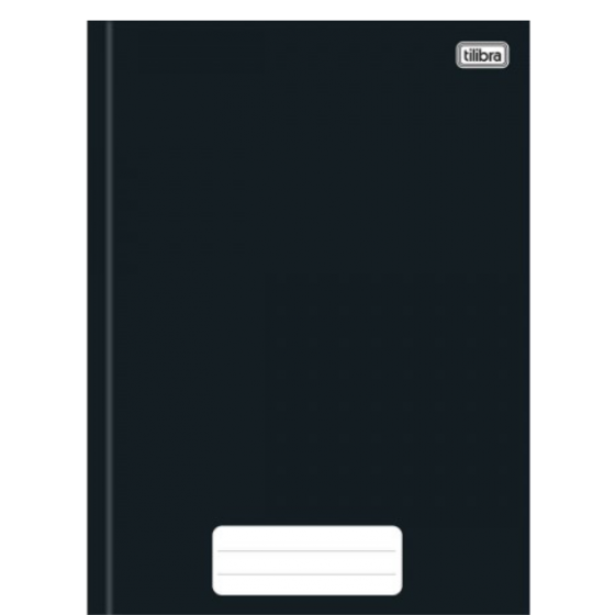 CADERNO BROCHURAO CAPA DURA COM 80 FOLHAS PRETO - TILIBRA