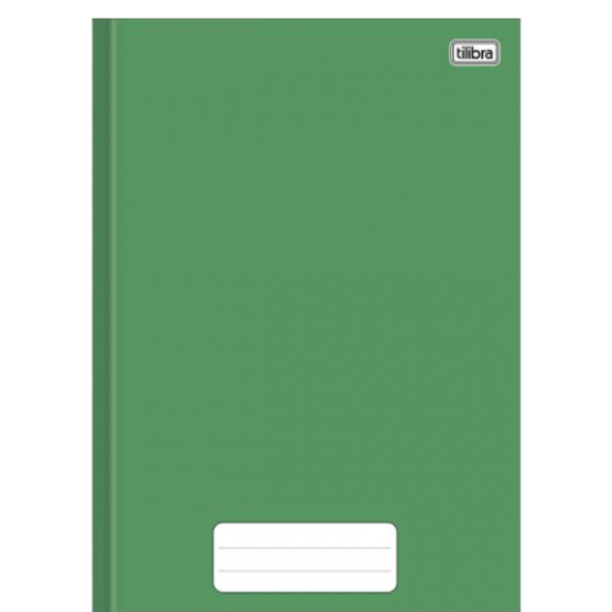 CADERNO BROCHURAO CAPA DURA COM 80 FOLHAS VERDE - TILIBRA