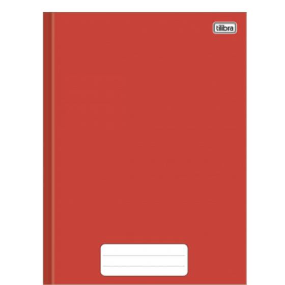 CADERNO BROCHURAO CAPA DURA COM 80 FOLHAS VERMELHO - TILIBRA