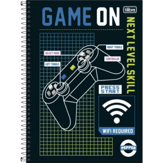 CADERNO ESPIRAL CAPA DURA 1 MATERIA COM 80 FOLHAS PEPPER MASCULINO - TILIBRA