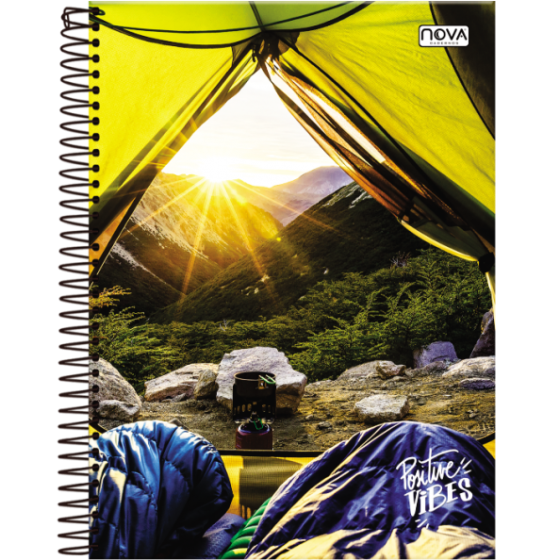 CADERNO ESPIRAL CAPA DURA 1 MATERIA COM 80 FOLHAS POSITIVE VIBES - NOVA CADERNOS