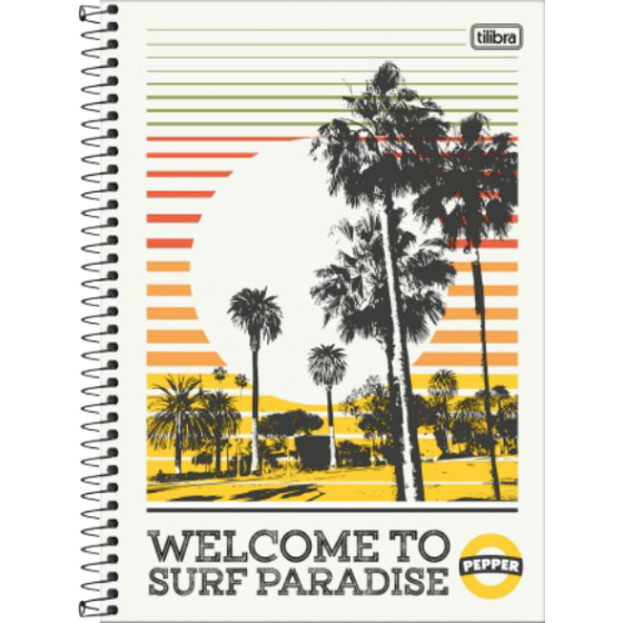 CADERNO ESPIRAL CAPA DURA 16 MATERIAS COM 256 FOLHAS PEPPER MASCULINO - TILIBRA