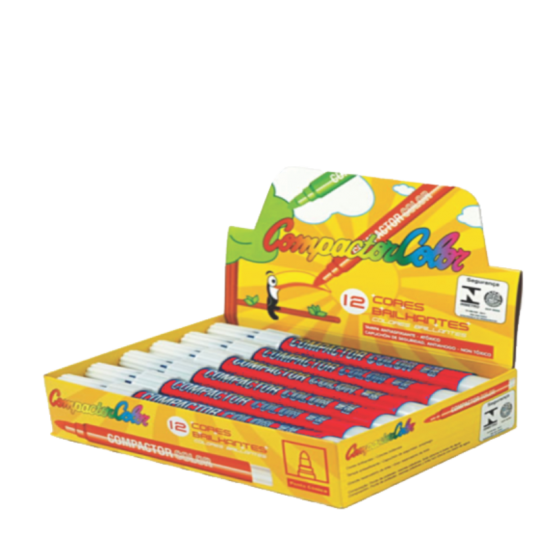 CANETA COLOR VERMELHA - COMPACTOR