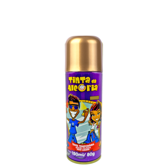 CARNAVAL TINTA P/ CABELO SPRAY 150ML METAL OURO - IMA AEROSSOIS L
